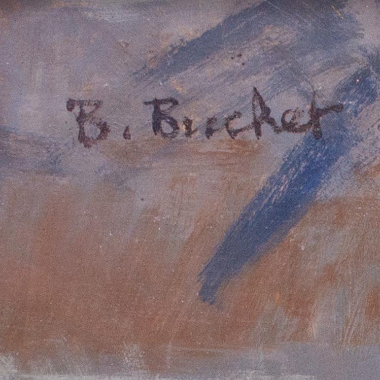 Natura morta francese del XX secolo con mele e una brocca da portata di Boris Buchet 2