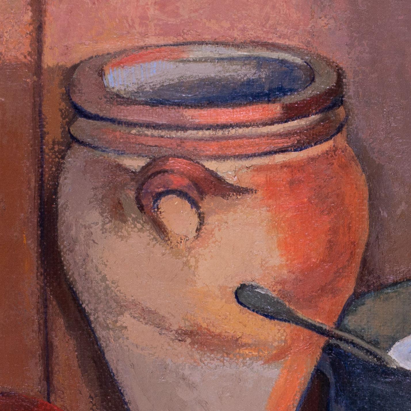 Français, 20e siècle Nature morte à l'aiguière, au sucrier et aux pommes par Boris Buchet en vente 5