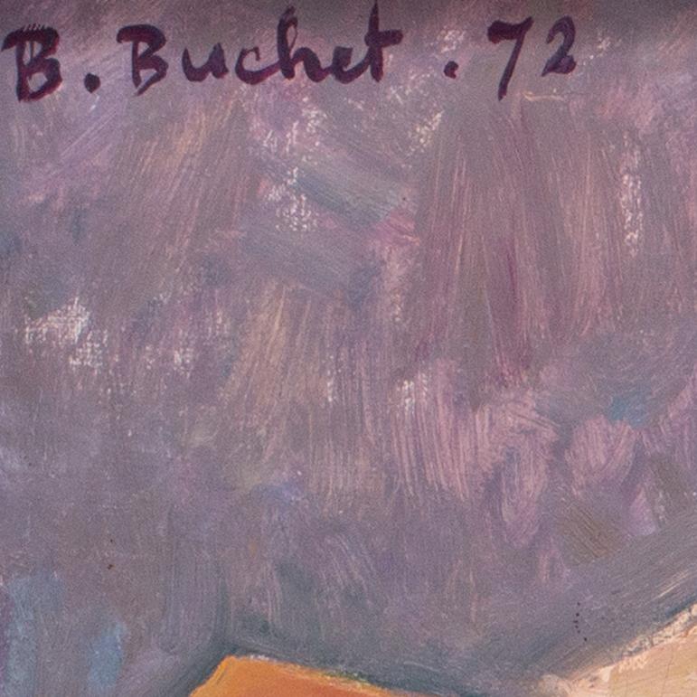 Francese, Natura morta del XX secolo,  vino, verdure e mele di Boris Buchet in vendita 4