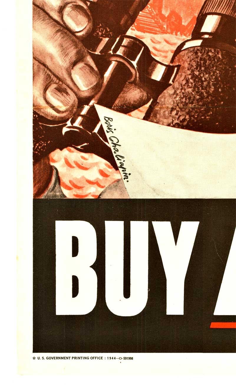 Original vintage poster:  Buy Extra Bonds!, the 1944 U.S. World War II (WWII) War Bonds poster (