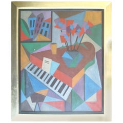 Boris Chemetov, Large Oil on Canvas Painting, Framed