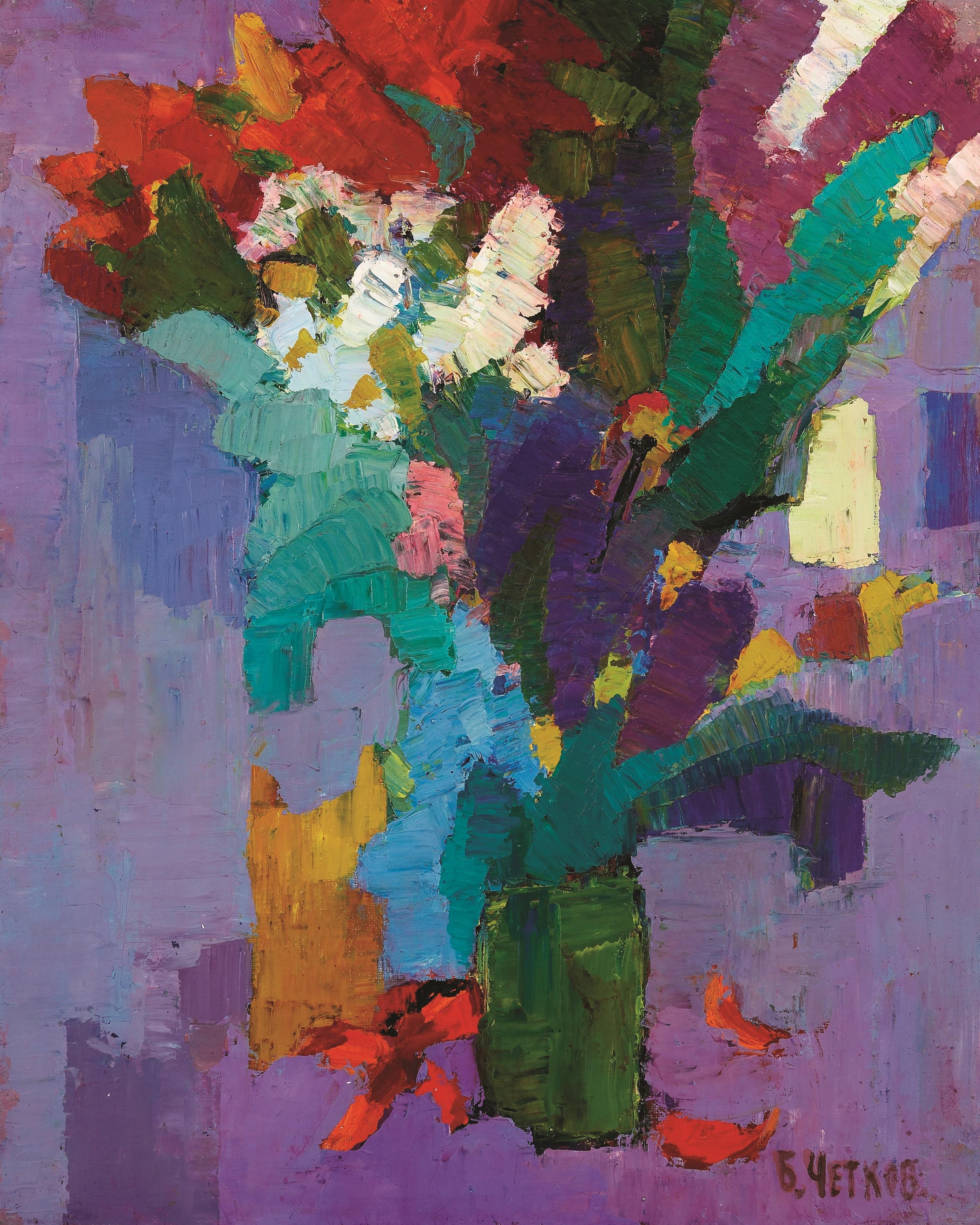 Boris Chetkov Still-Life Print - Lilacs