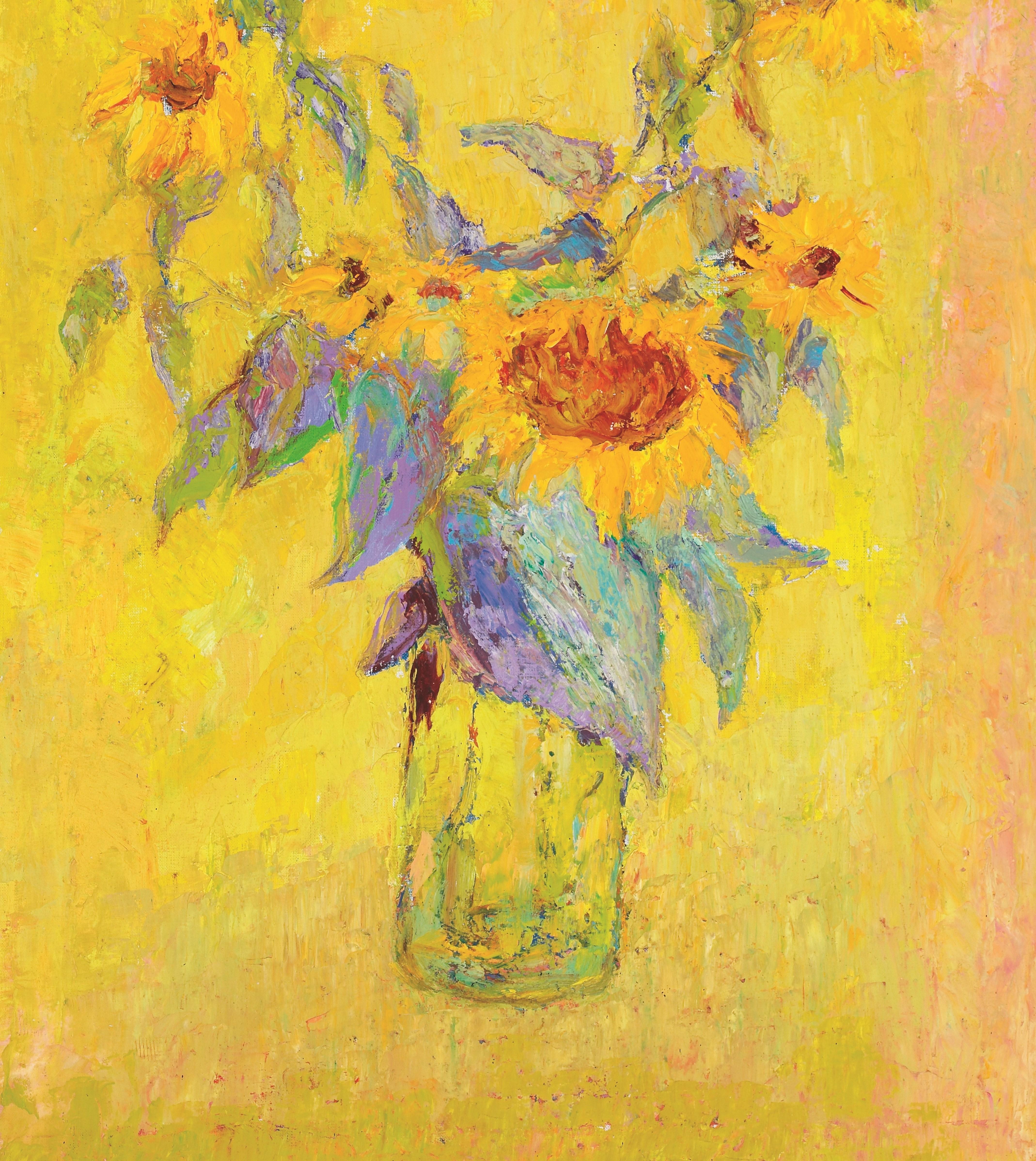 SUNFLOWERS IN einer GLASS