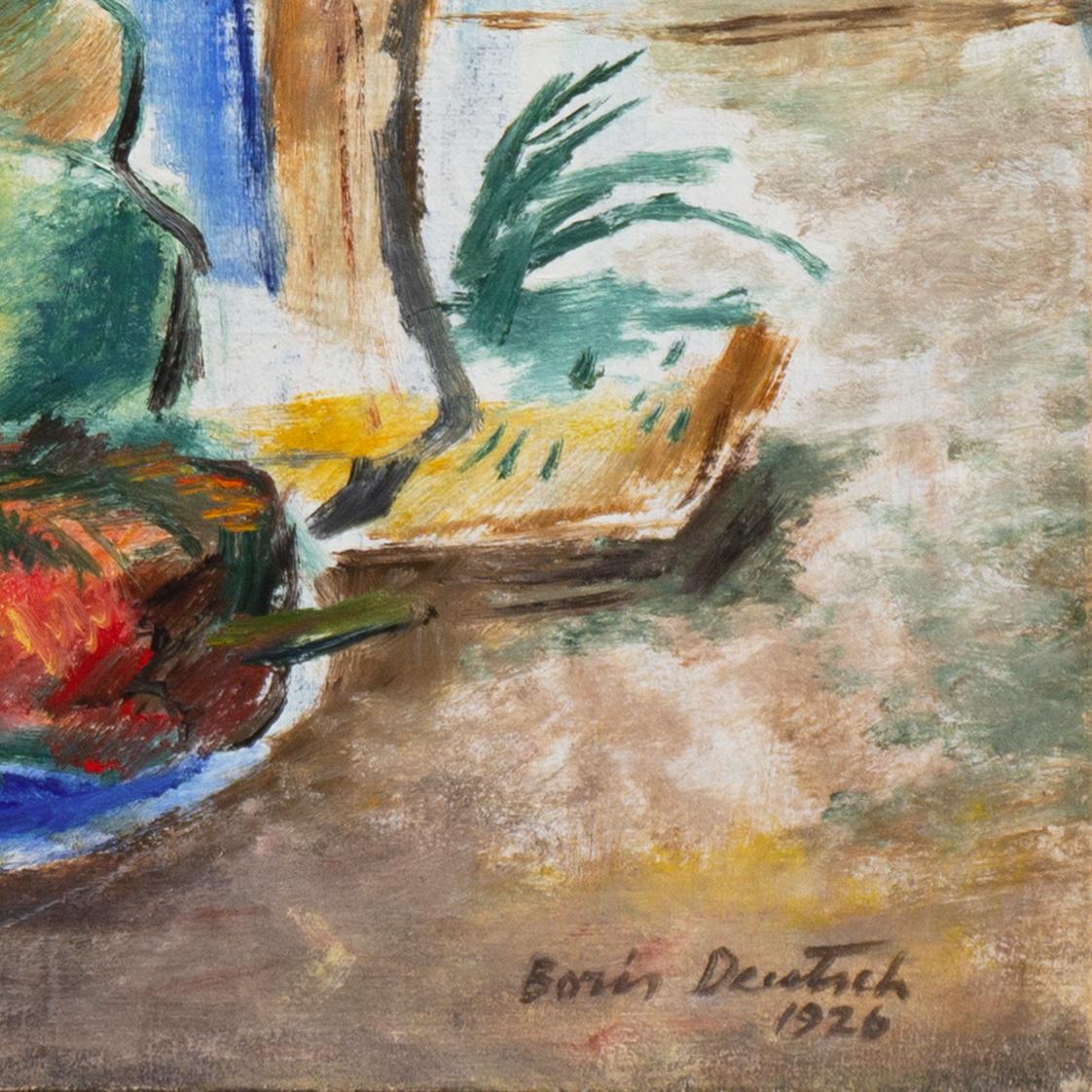 'Still Life', Carnegie, Biltmore, Mills College, CPLH, LACMA, WPA, Hollywood - Painting by Boris Deutsch