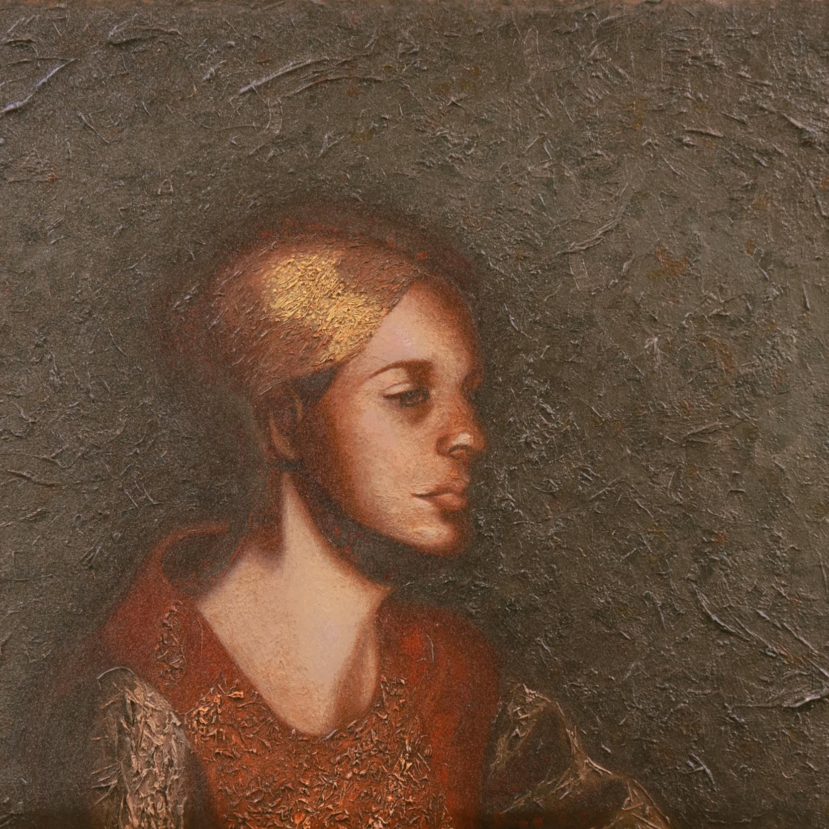 'Study of a Young Woman', Kunstgewerbe Schule, LACMA, Carnegie, UCLA, Biltmore - Painting by Boris Deutsch