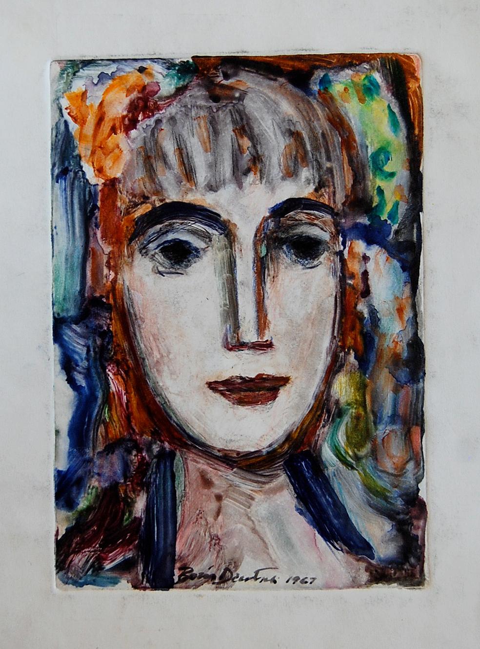 Boris Deutsch Portrait Painting - The girl