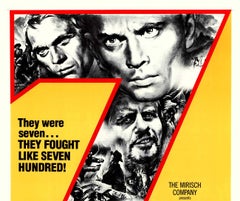 The Magnificient Seven, International 1 sht, R1980 , linen -backed movie poster