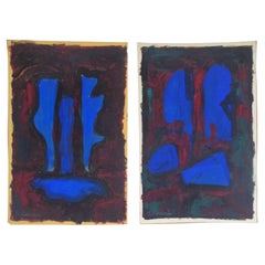 Boris Koblikoff Abstract Gouache Paintings, Galerie 18 Paris