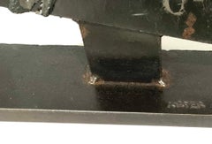 Boris Kramer Large and Heavy Abstract Stainless Steel Sculpture Artist Signed