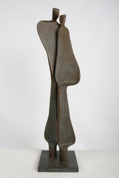 Boris Kramer “Quiet Encounter” Monumental 38-Inch Bronze Sculpture (2004)