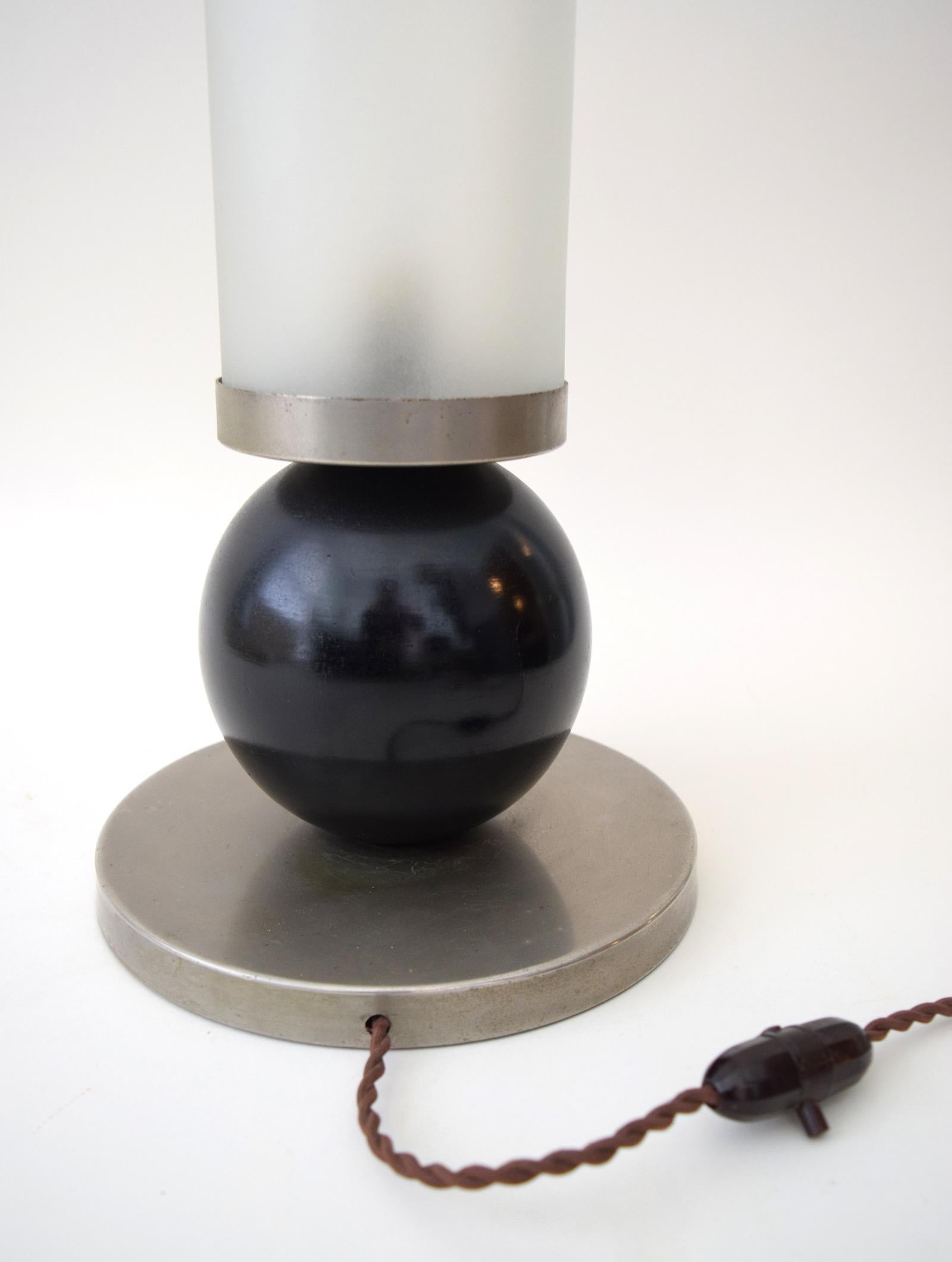 French Boris Lacroix 1930s Modernist Lamp For Sale