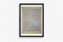 1937 gouache by Boris Lacroix - Composition Bleu Maron