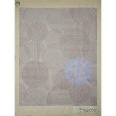 1937 gouache de Boris Lacroix - Composición Bleu Maron