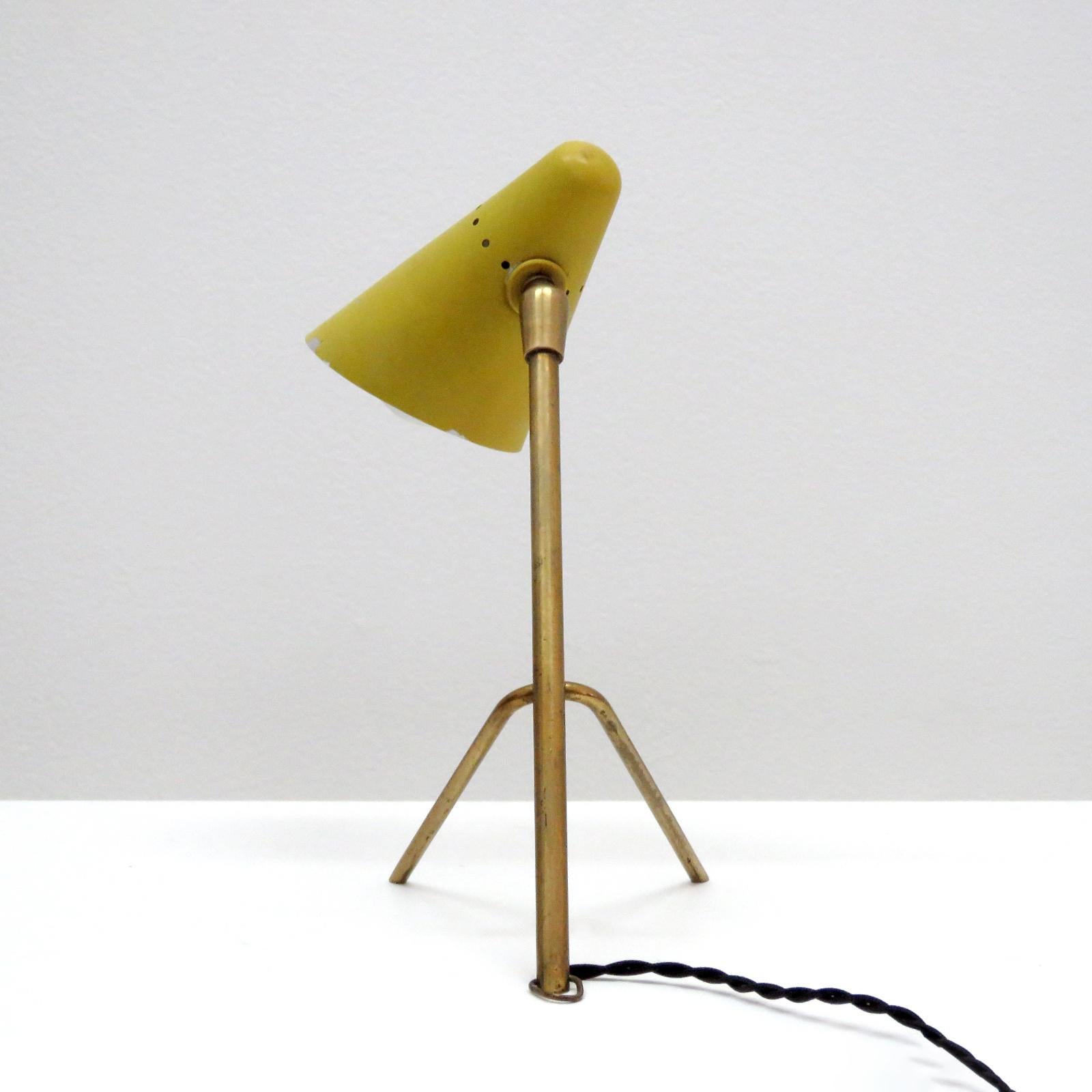 Enameled Boris Lacroix Table Lamp, 1950 For Sale