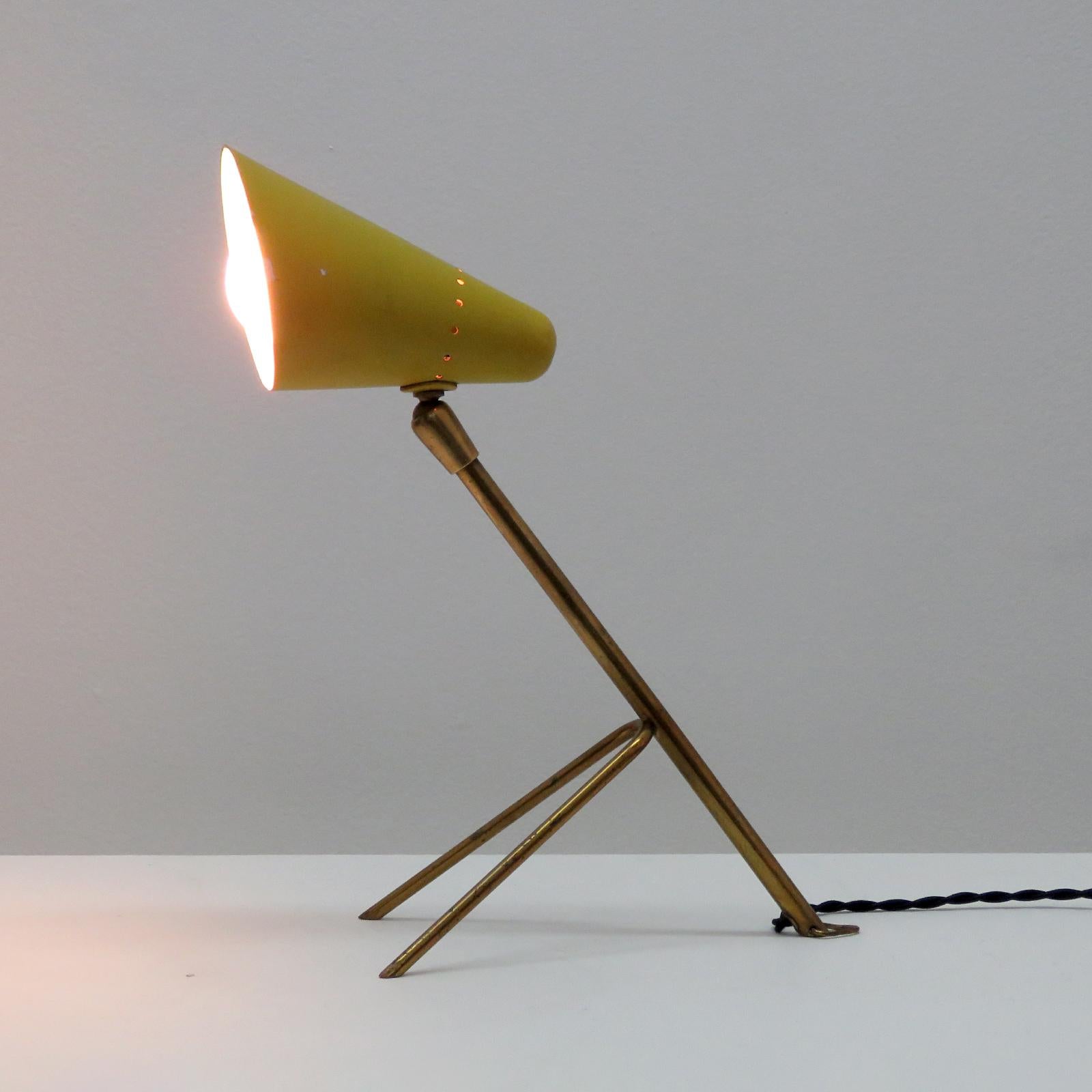 Metal Boris Lacroix Table Lamp, 1950 For Sale
