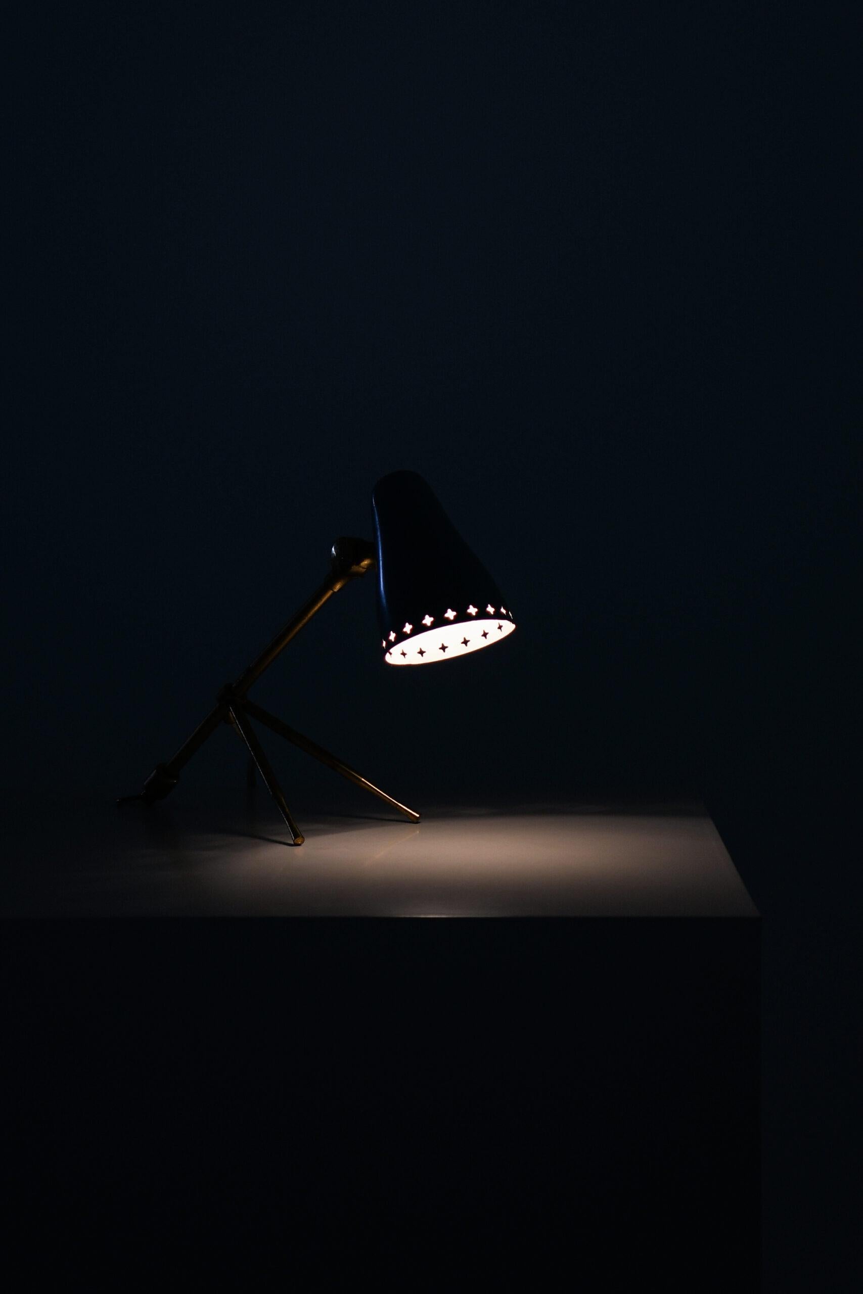 Mid-20th Century Boris Lacroix Table Lamp / Wall Lamp Produced by Falkenbergs Belysning in Sweden For Sale