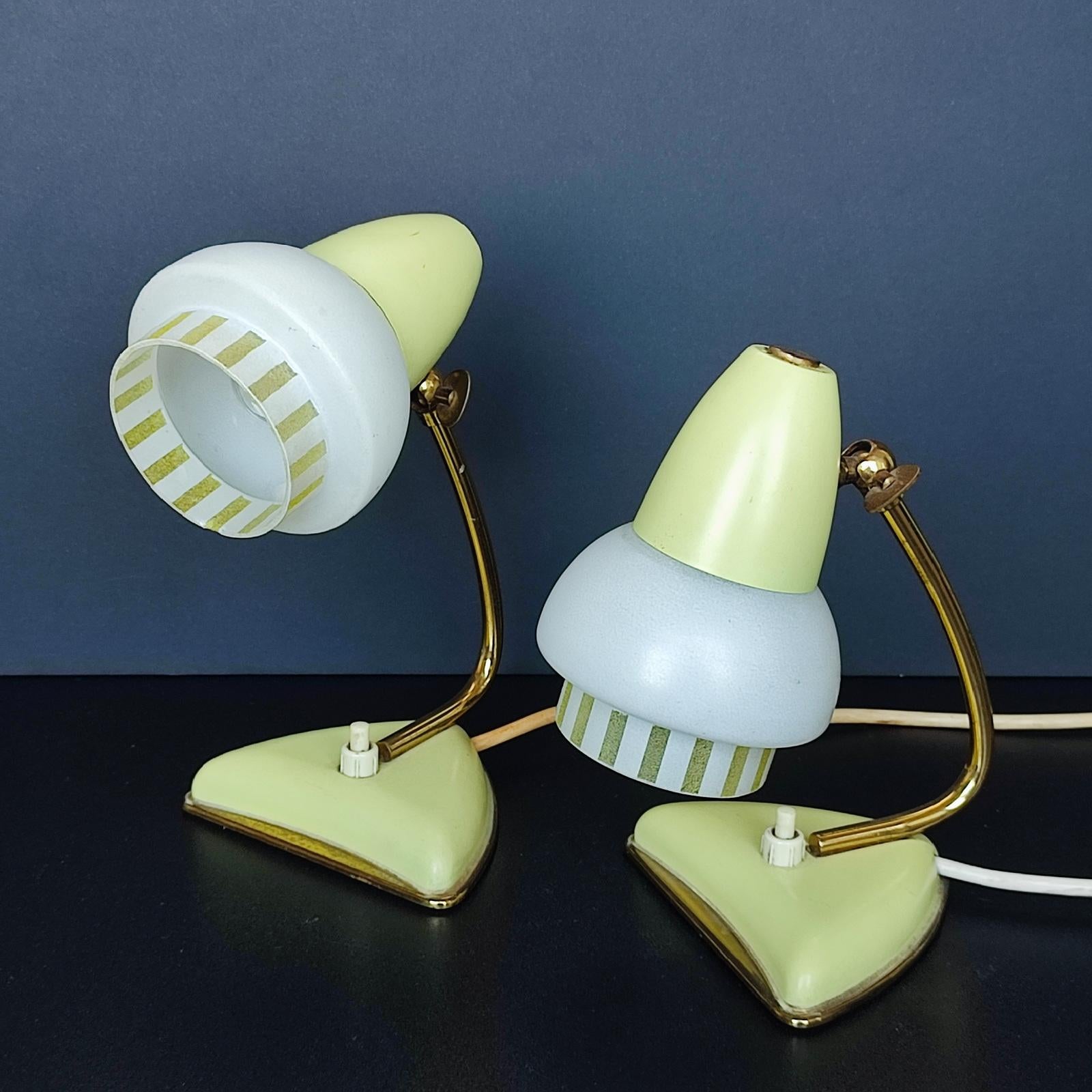 Mid-Century Modern Boris Lacroix Table Lamps or Bedside Lamps, France, 1950s For Sale