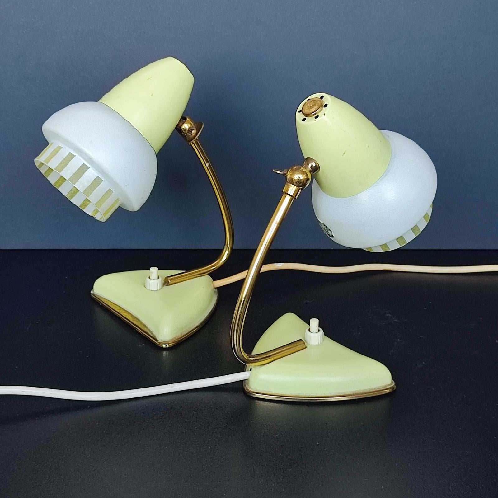 French Boris Lacroix Table Lamps or Bedside Lamps, France, 1950s For Sale