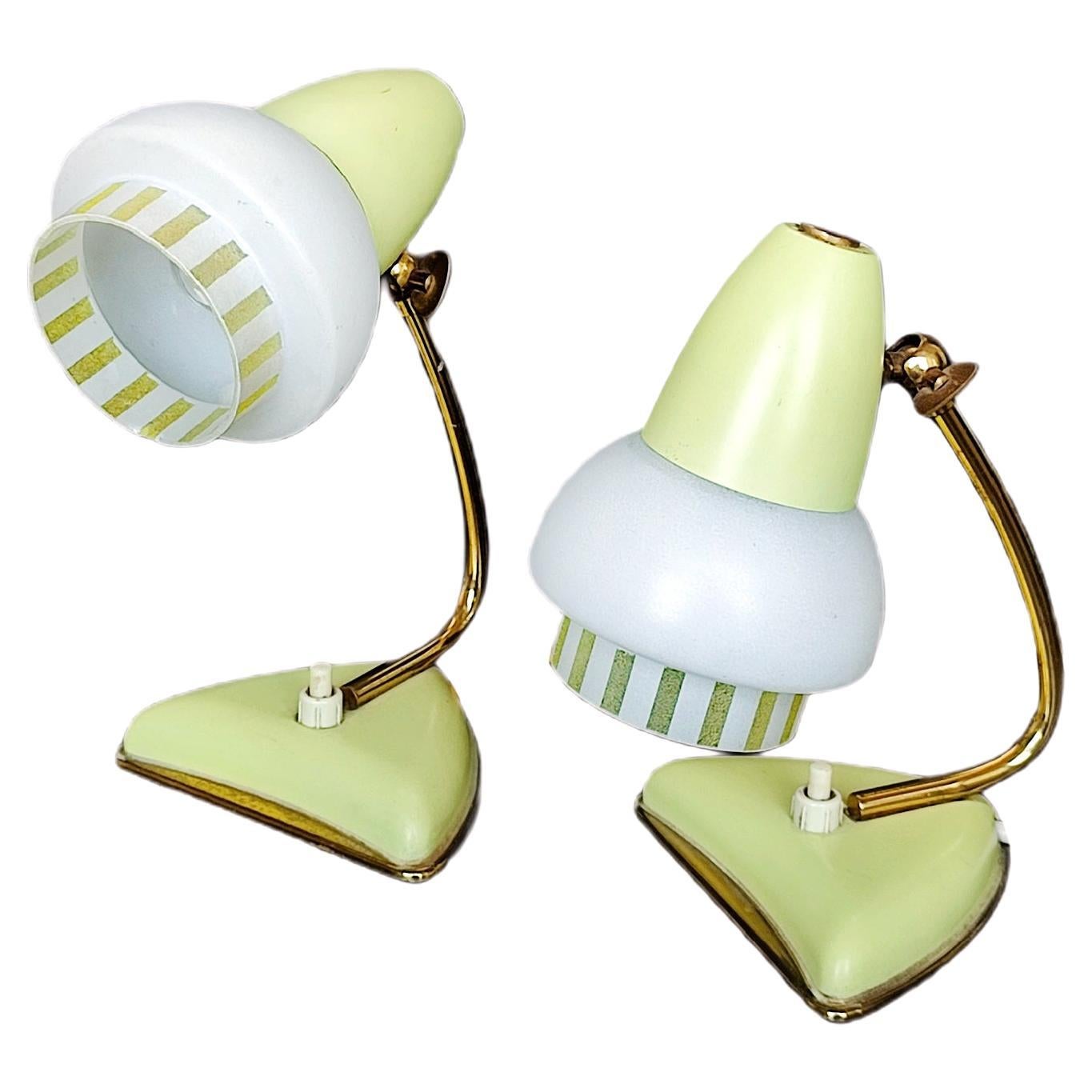 Boris Lacroix Table Lamps or Bedside Lamps, France, 1950s For Sale