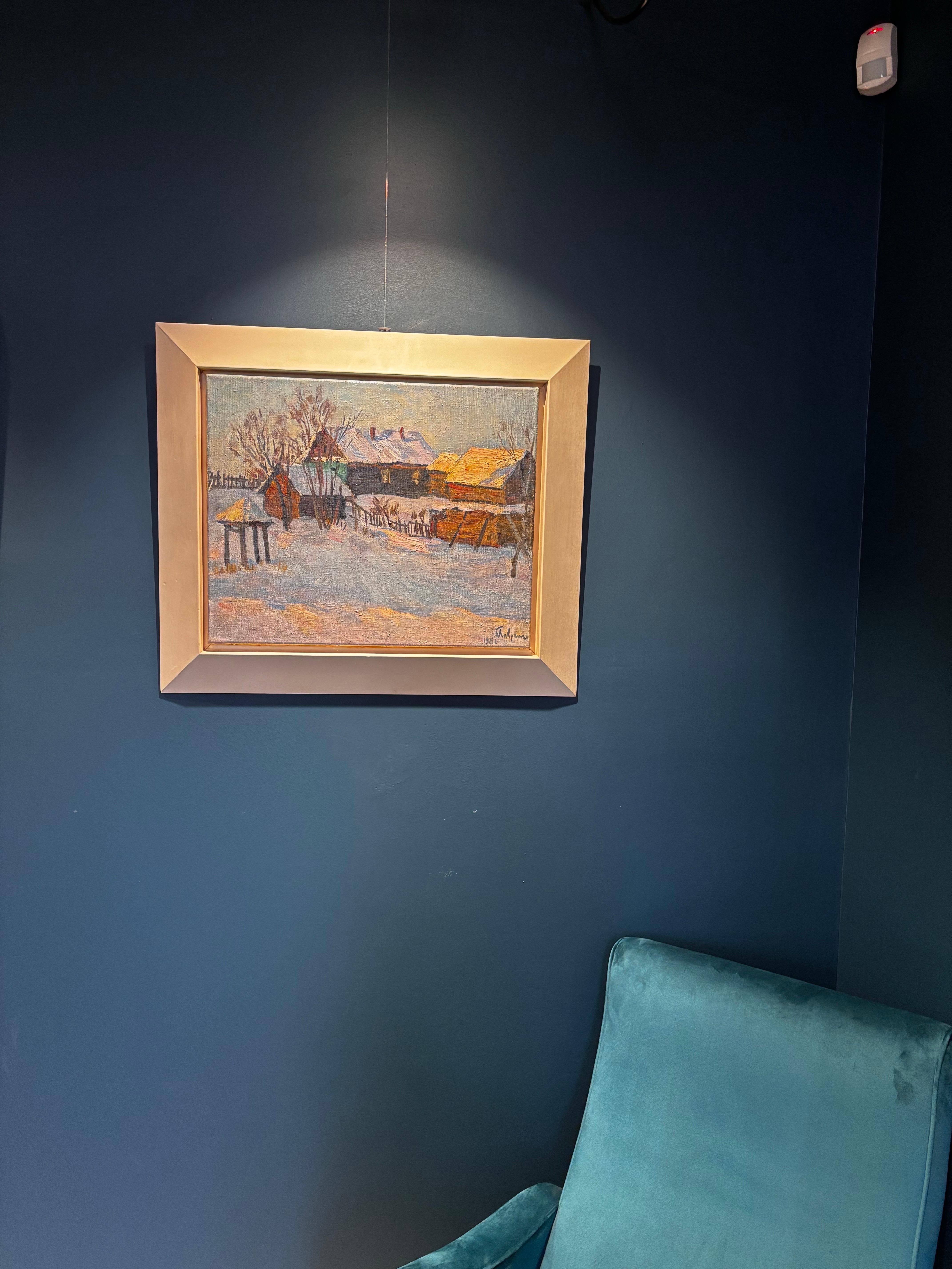 Luce serale  Olio su tela  55 x 45 1985 en vente 1