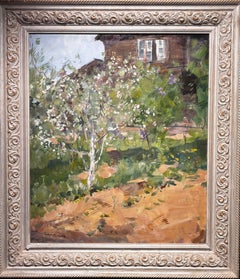 "Melo in fiore in giardino"  olio cm. 60 x 70