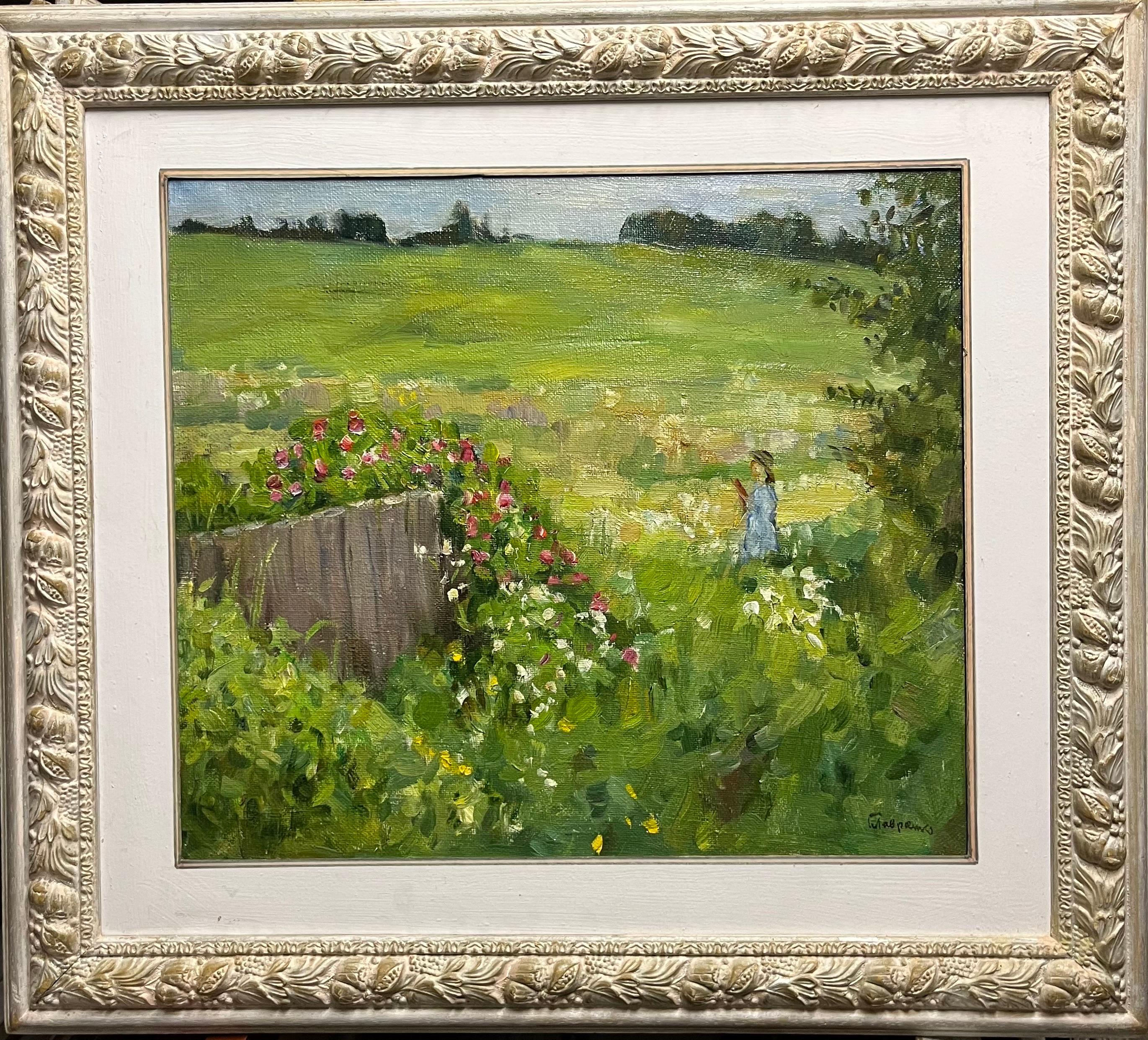 Figurative Painting di Boris LAVRENKO - "Estate" Olio cm. 47 x 55  1985