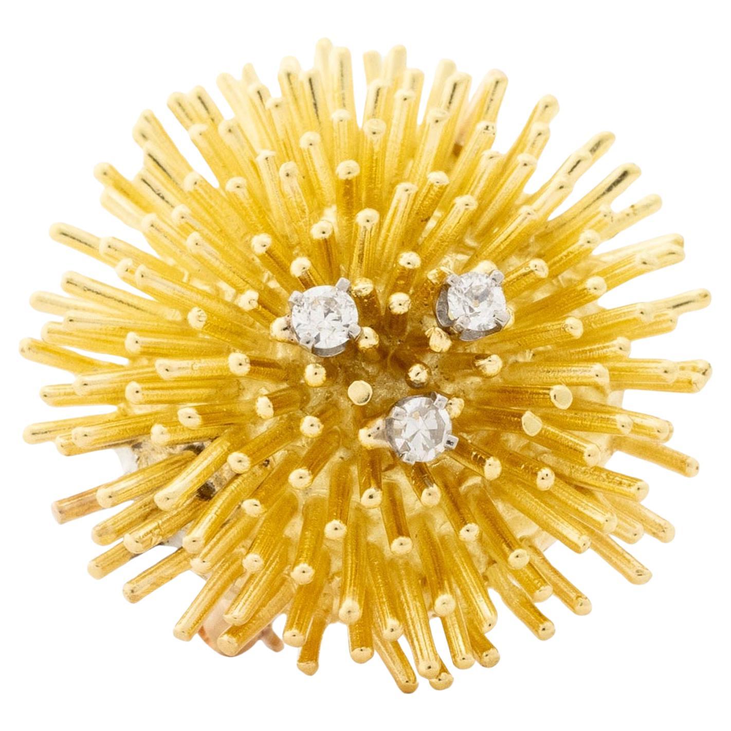 Boris Le Beau 18K Diamant Seeigel Brosche