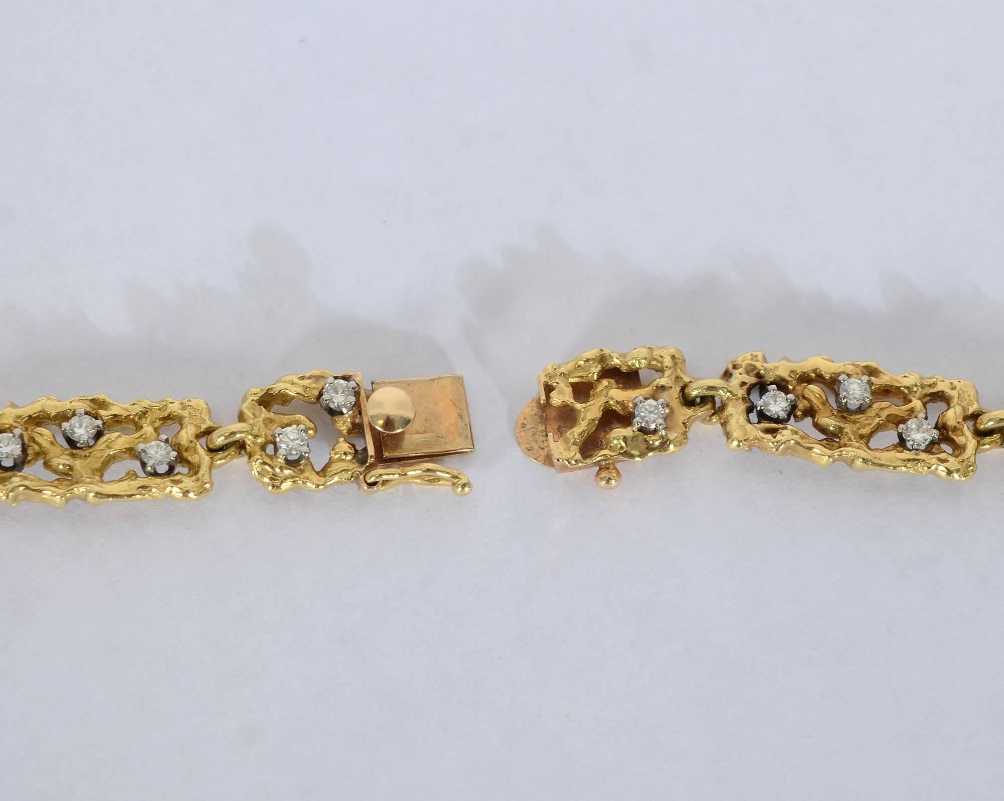Taille ronde Boris Le Beau Collier à chaîne en or avec diamants en vente