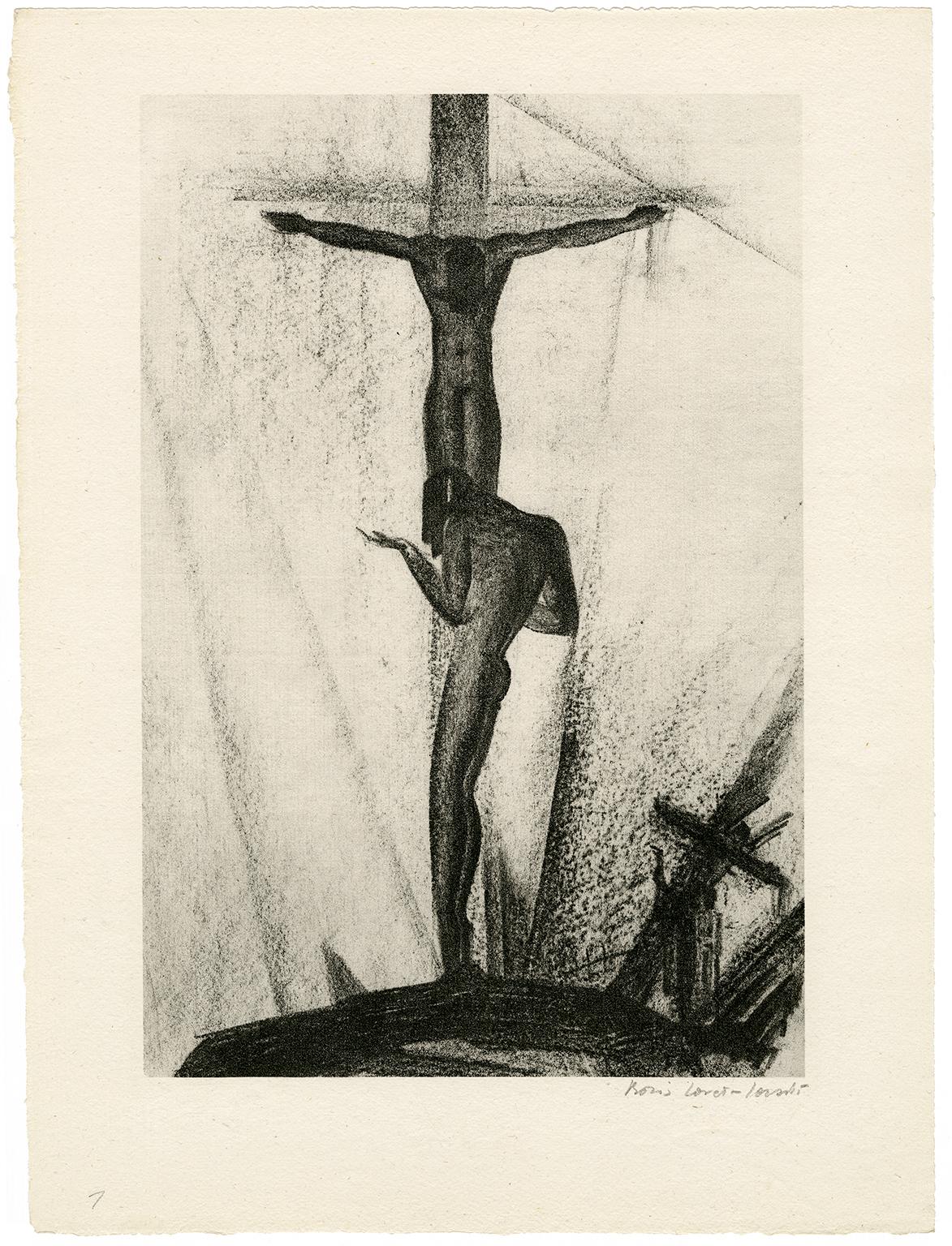 Untitled (Crucifixion) - Print by Boris Lovet-Lorski