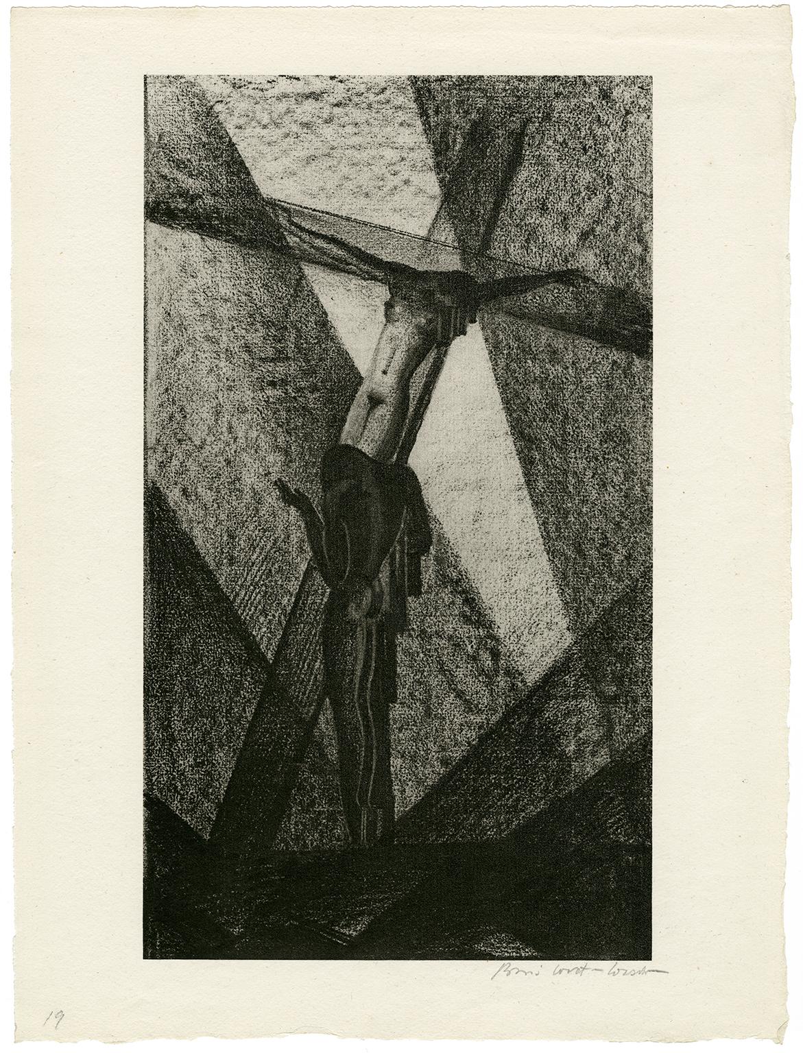 Ohne Titel (Crucifixion) Modernismus der 1920er Jahre – Print von Boris Lovet-Lorski