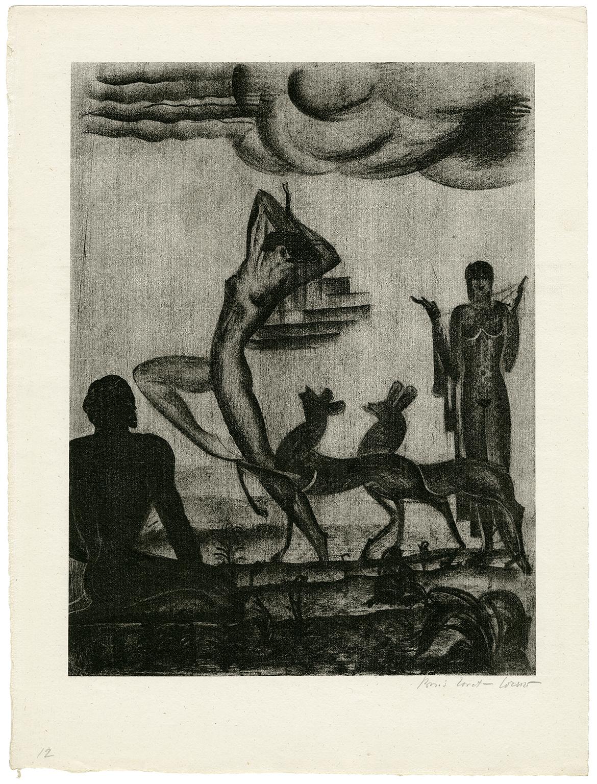 Senza titolo (Ballerina nuda) - Print di Boris Lovet-Lorski