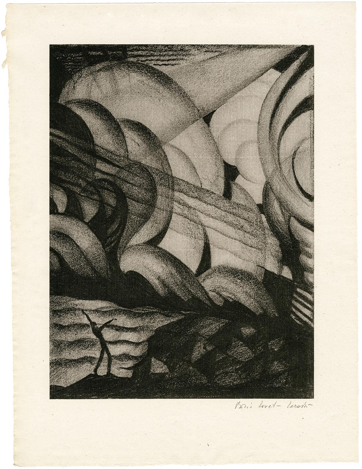 Ohne Titel (Anwesenheit)  Modernismus der 1920er Jahre – Print von Boris Lovet-Lorski