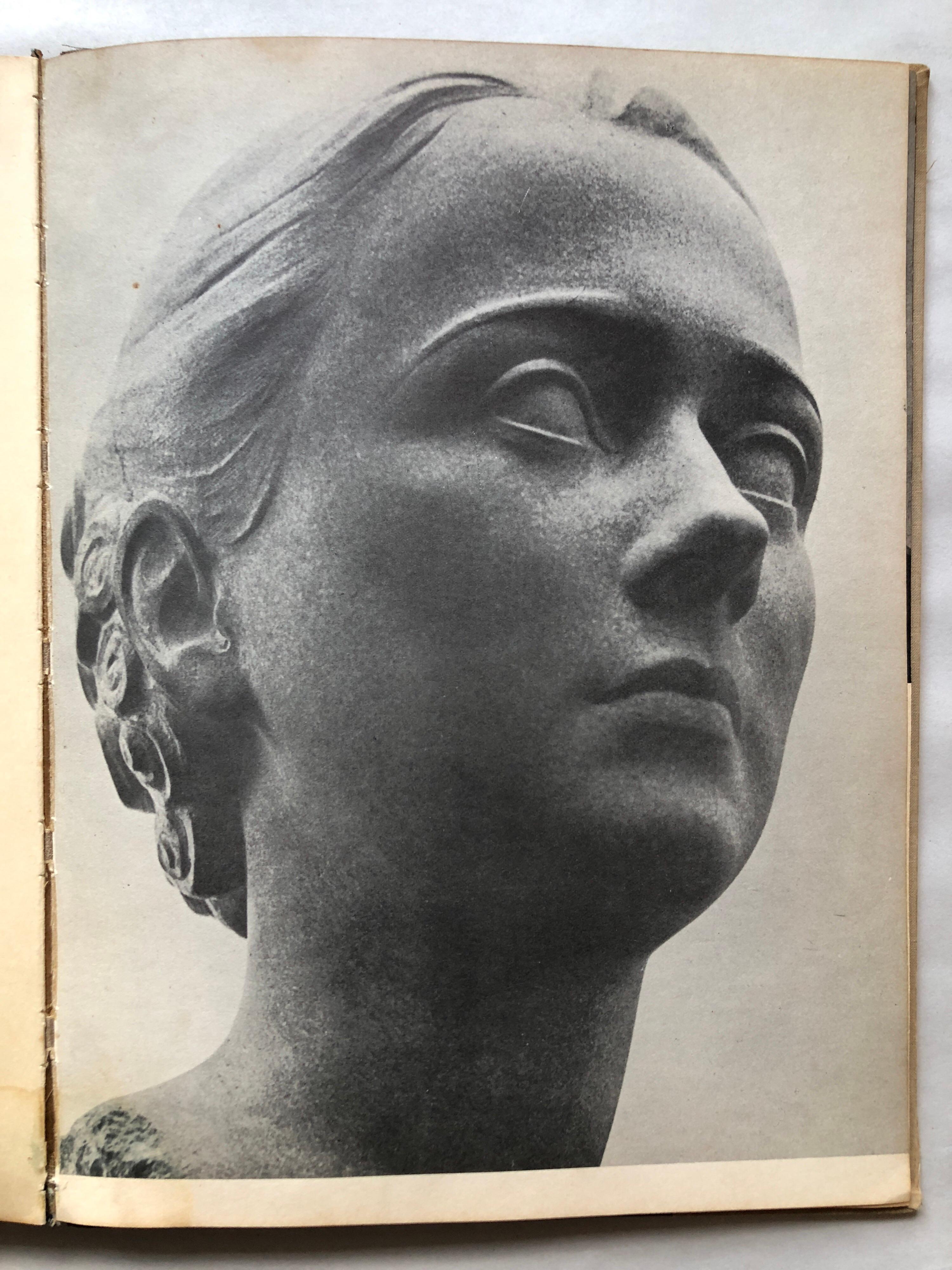 Art Deco Sculpture Flapper Womans Head Xenozane Marble Stone 14