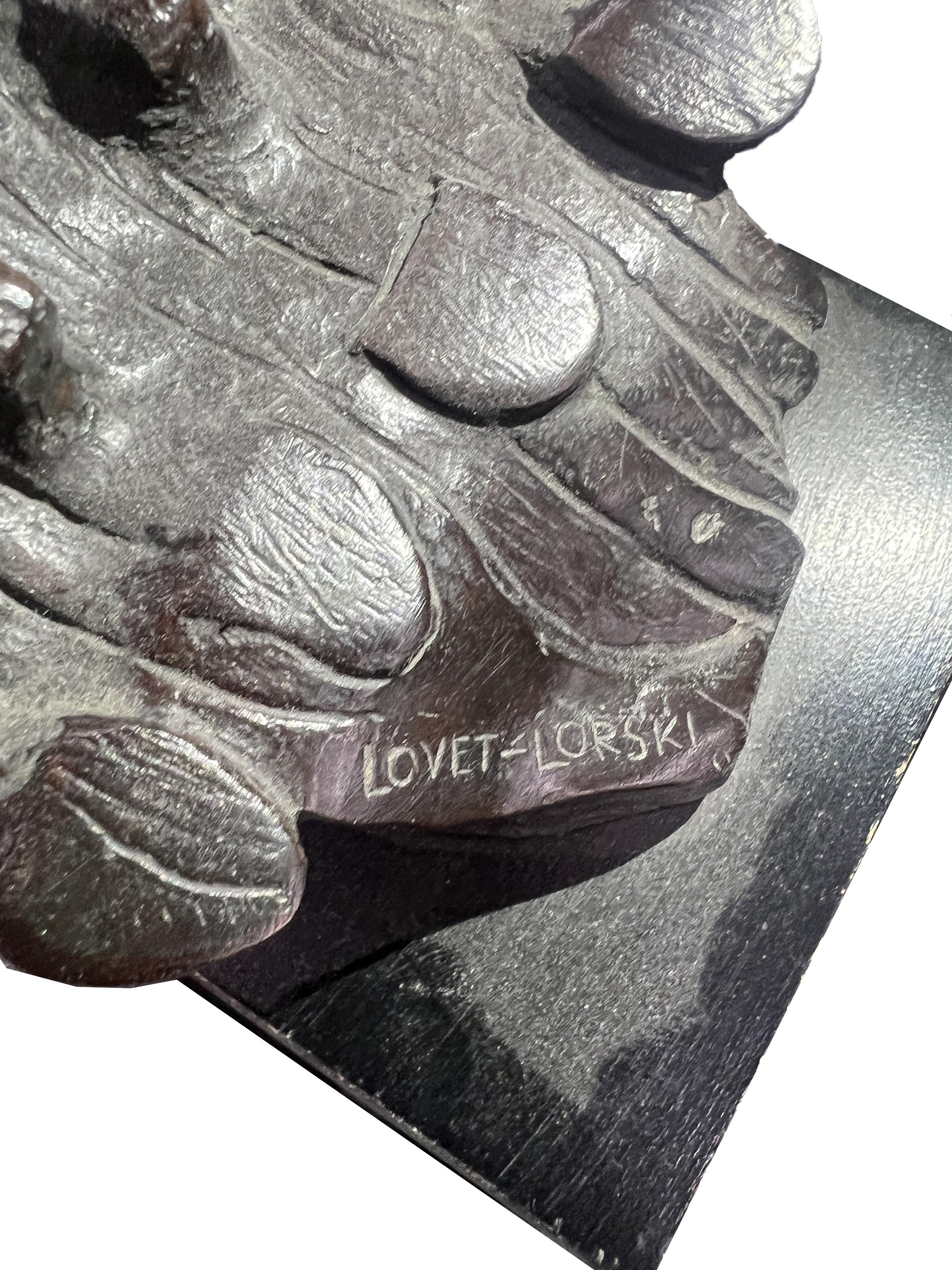 Mother and Child, Modern Bronze Sculpture by Boris Lovet-Lorski For Sale 1