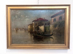Boris Major (Russian-American 1876 - 1951) original O/C Painting, Venice Italy