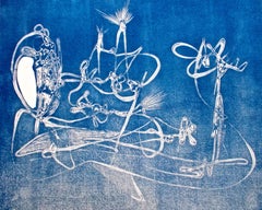 Boris Margo "Luminaires" 1946 Impression expressionniste abstraite originale