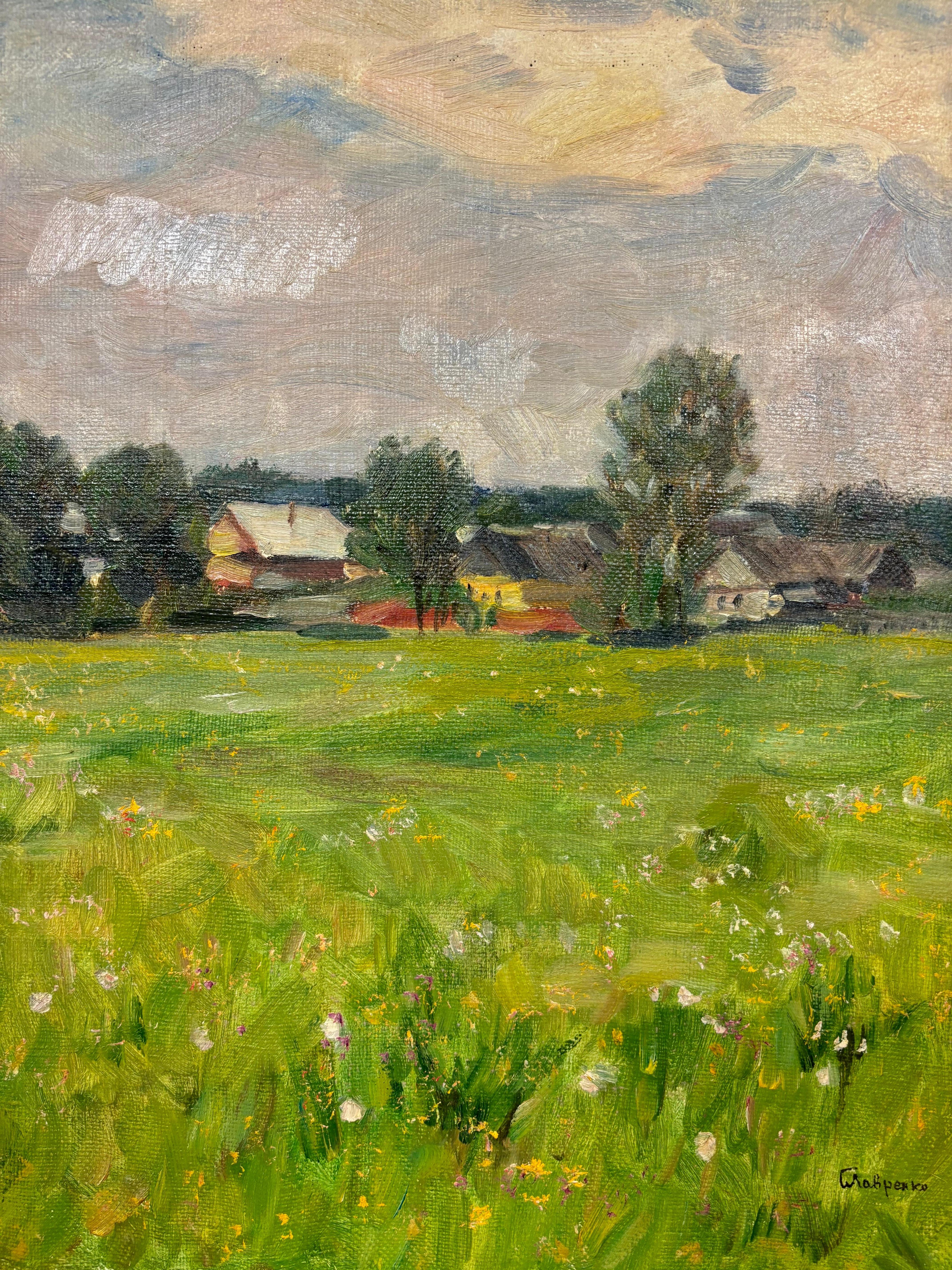 « Paintaggio » Olio su tela cm. 60 x 52  1990 - Painting de Boris Mikhailovich Lavrenko