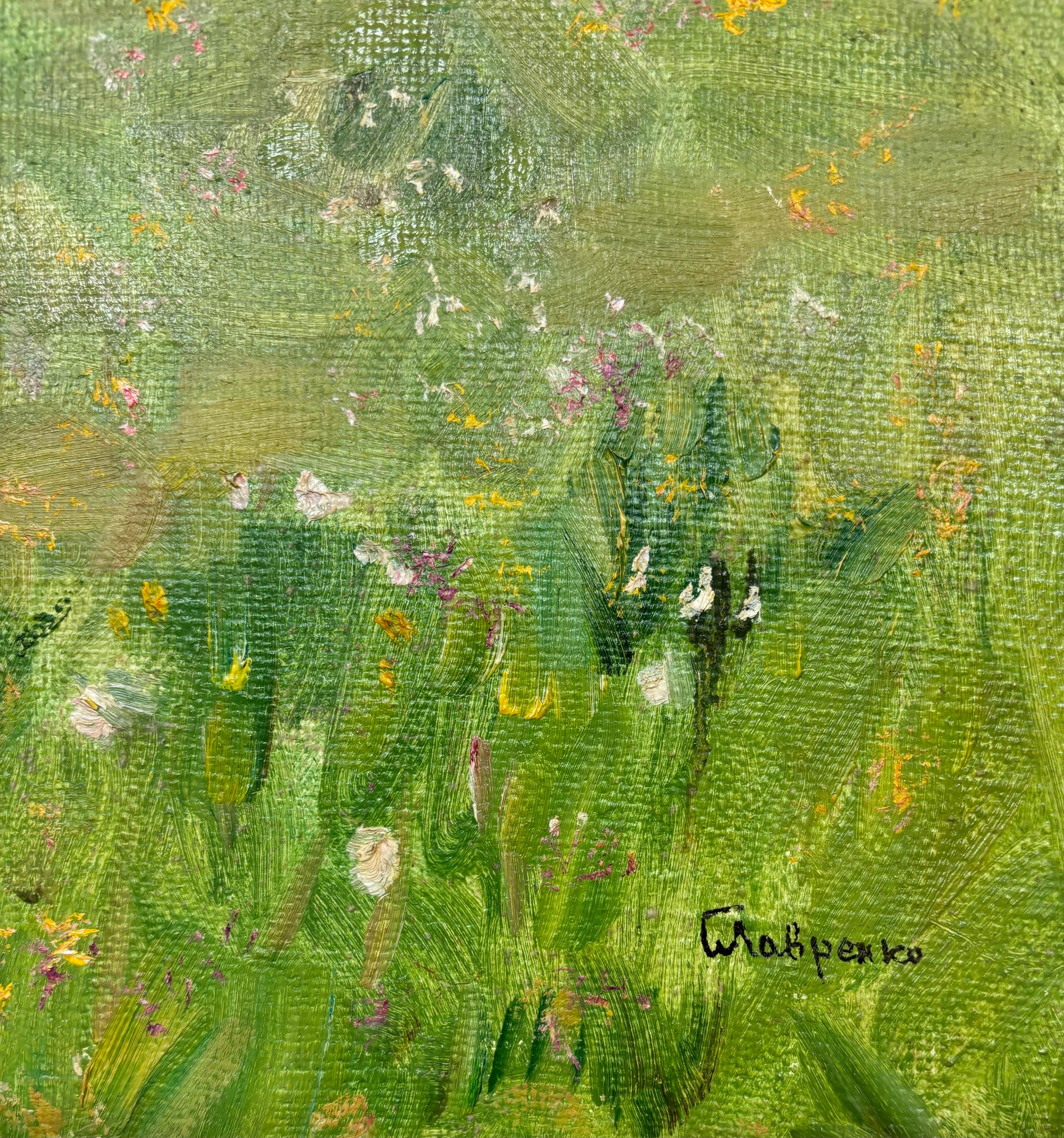 « Paintaggio » Olio su tela cm. 60 x 52  1990 en vente 2