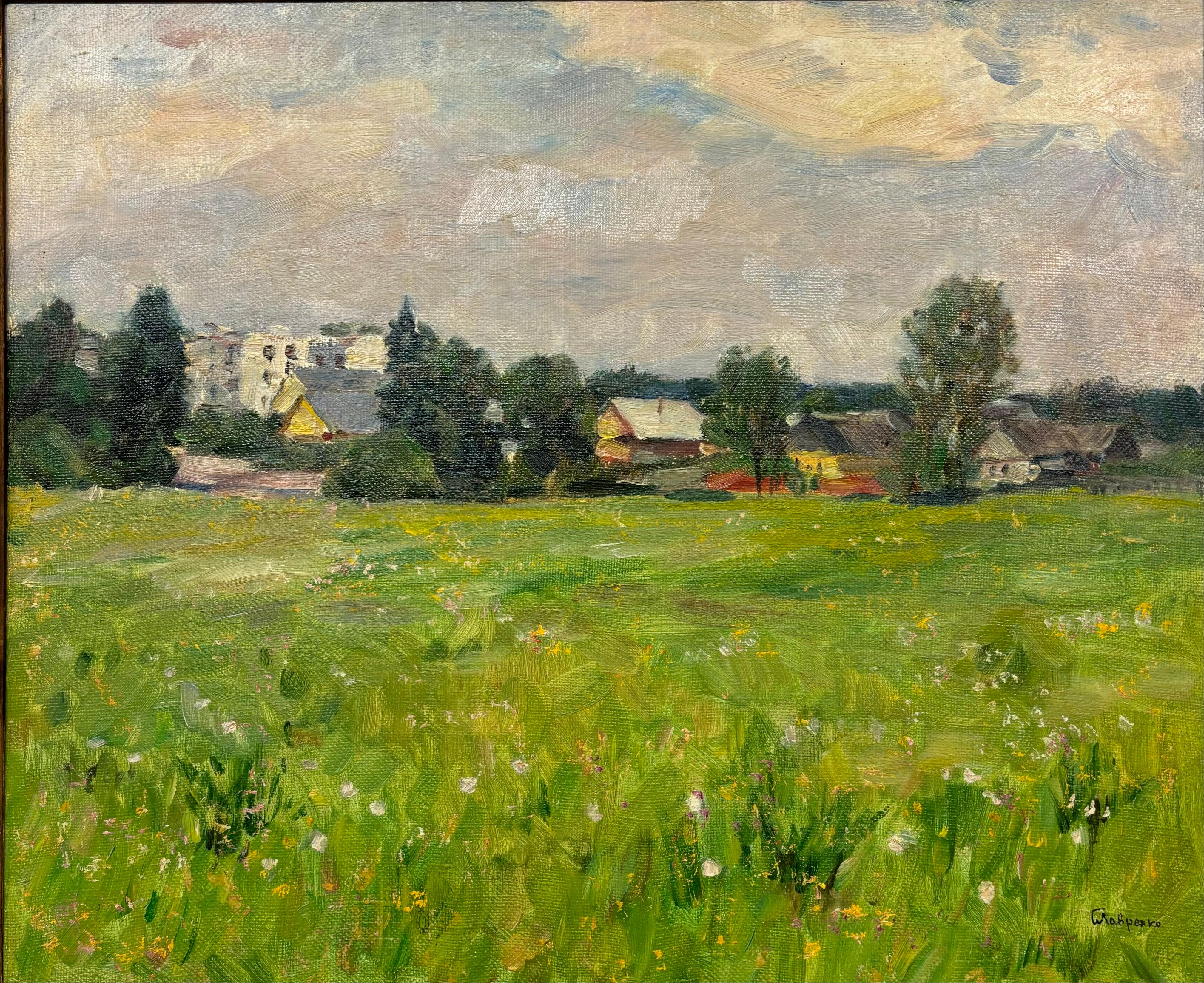 Figurative Painting Boris Mikhailovich Lavrenko - « Paintaggio » Olio su tela cm. 60 x 52  1990