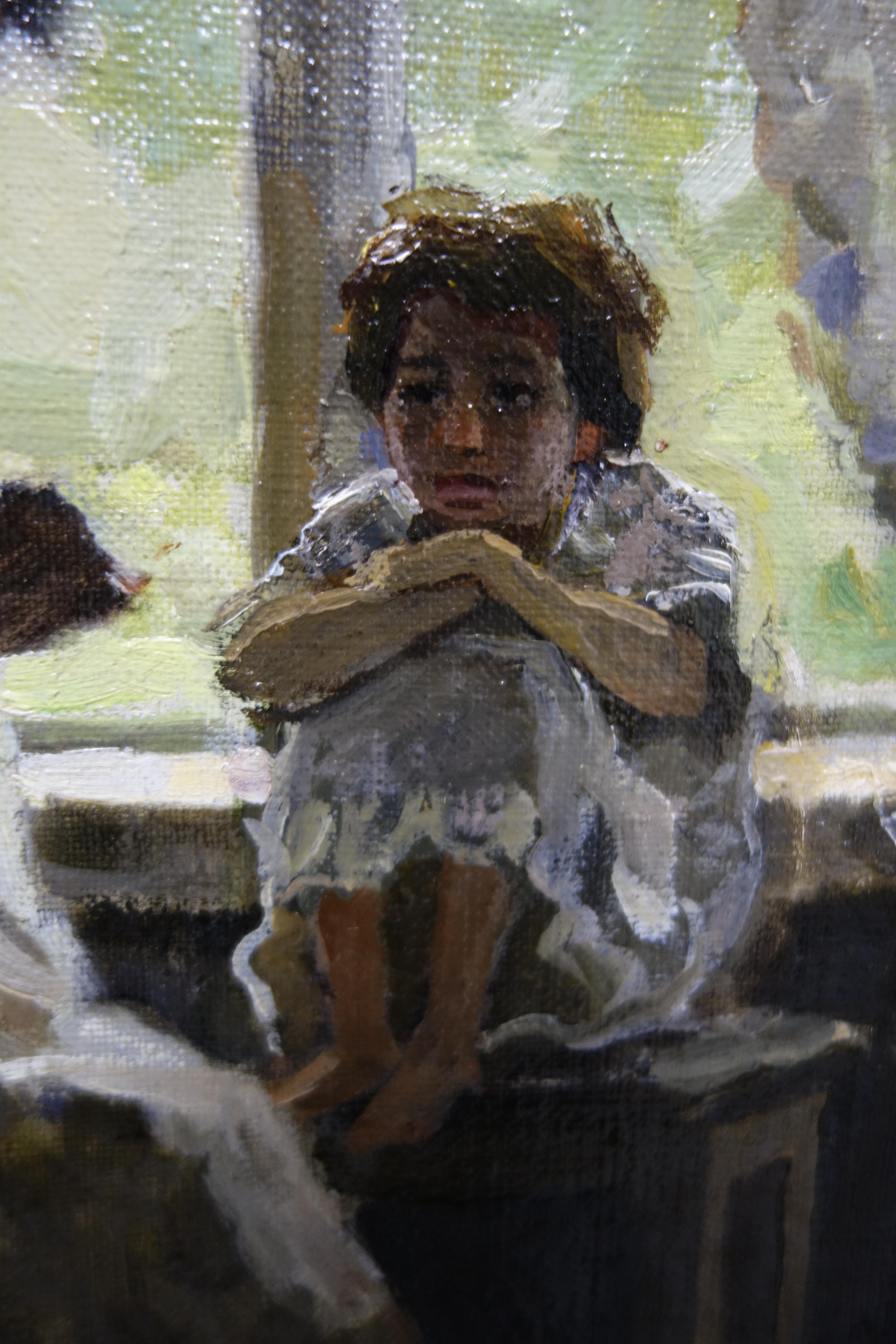 Le conte de fées cm 40 x50 1955 - Impressionnisme Painting par Boris Nicolaiev 
