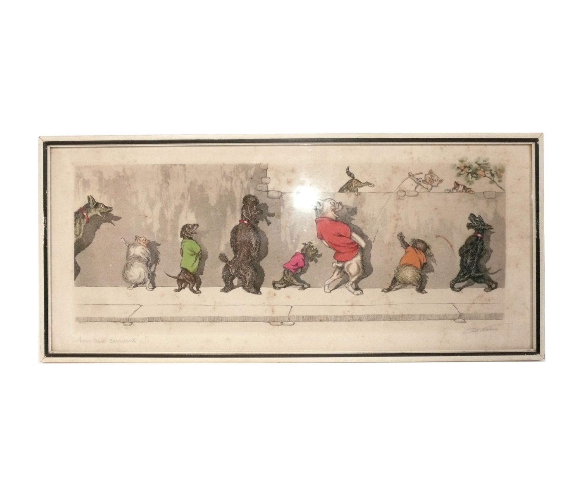 Boris O'Klein Die Hunde von Paris Radierungen (Ming-Dynastie) im Angebot