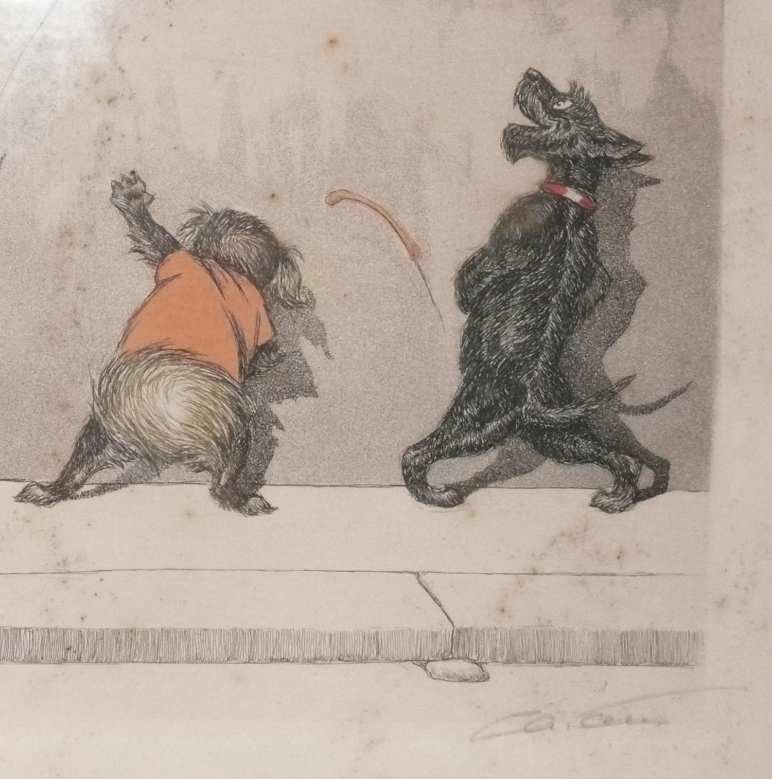 Boris O'Klein Die Hunde von Paris Radierungen (Mitte des 20. Jahrhunderts) im Angebot