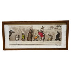 Boris O'Klein Original  Dirty Dogs of Paris "Sus Aux Curieux" Signed