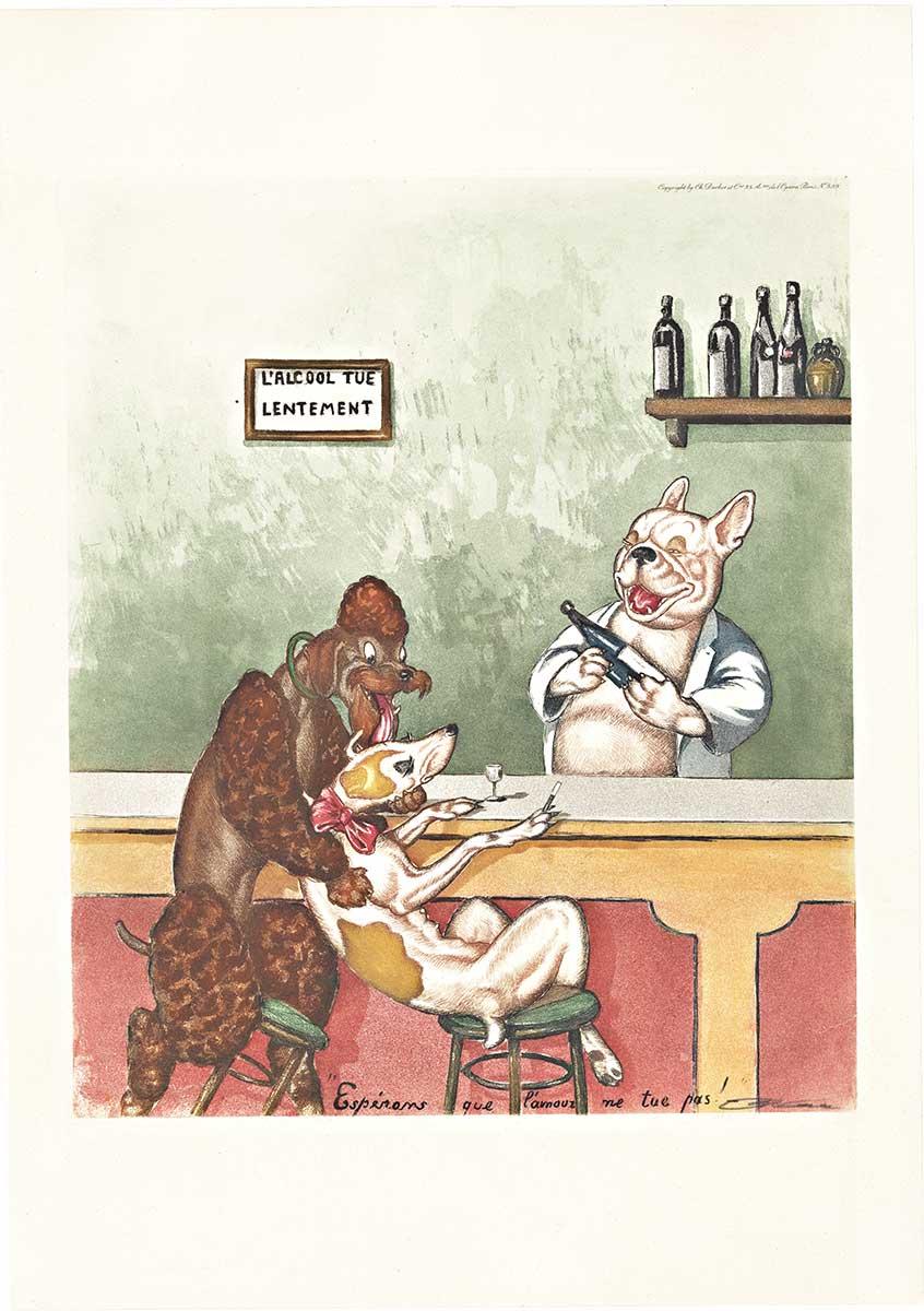 Esperan que l'amour ne tue pas ! et L'ALCOOL TUE LENTEMENT imprimés - Print de Boris O'Klein