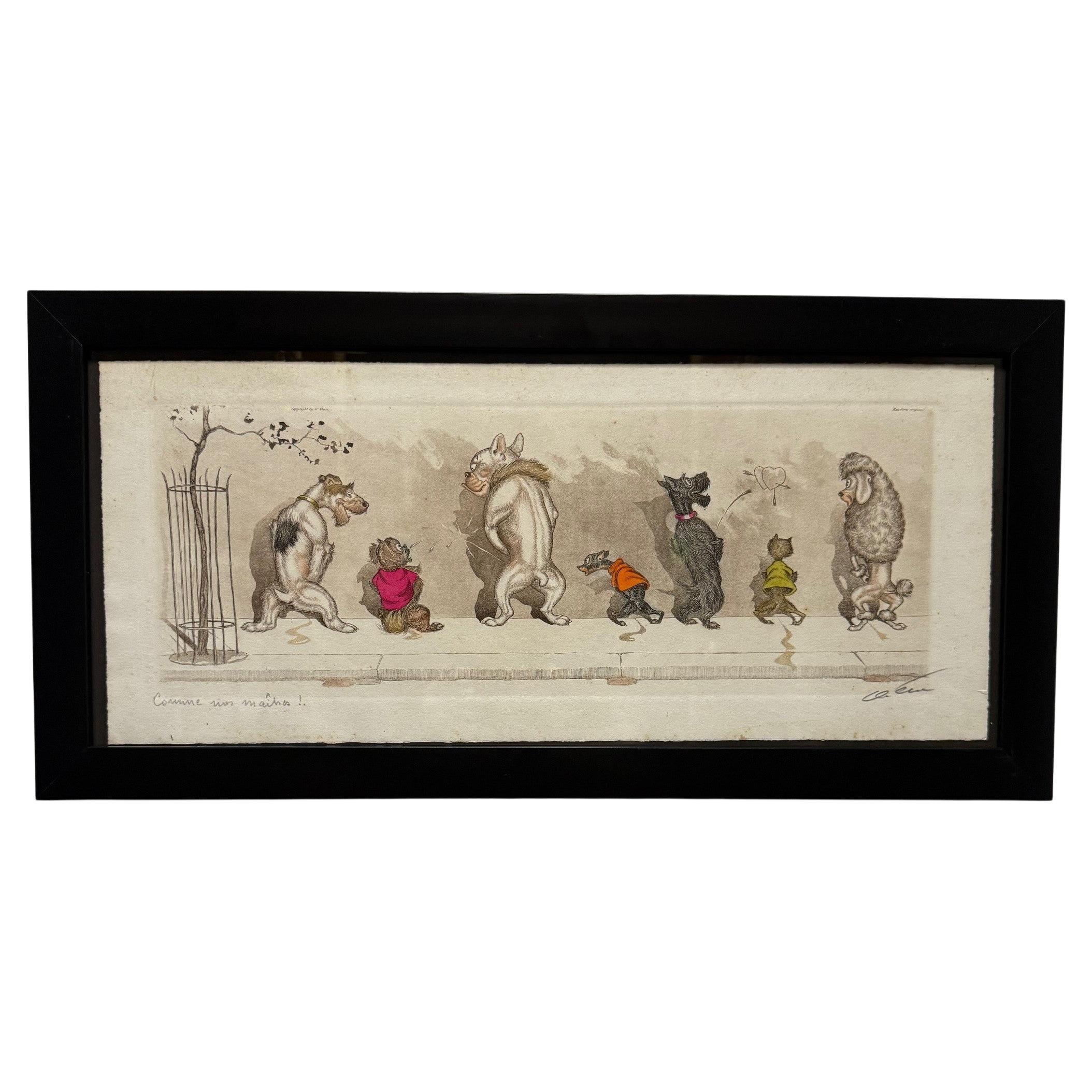 Boris O'Klein Signiert Original Dirty Dogs of Paris "Comme Nos Maitres" im Angebot