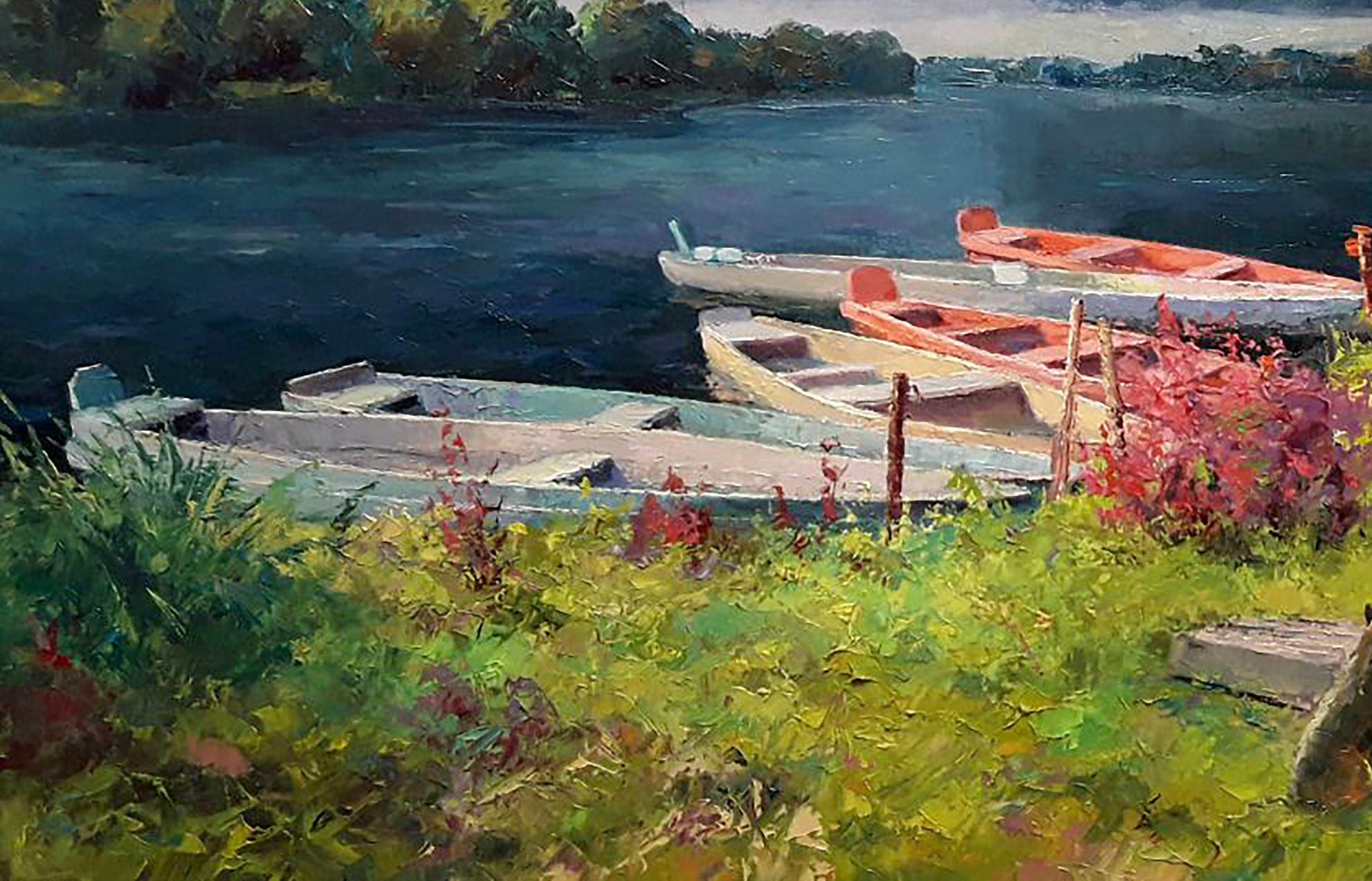 Après la tempête, peinture à l'huile originale, prête à accrocher - Impressionnisme Painting par Boris Serdyuk 