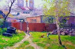 April Rays, Impressionism, Original oil Painting, Ready to Hang