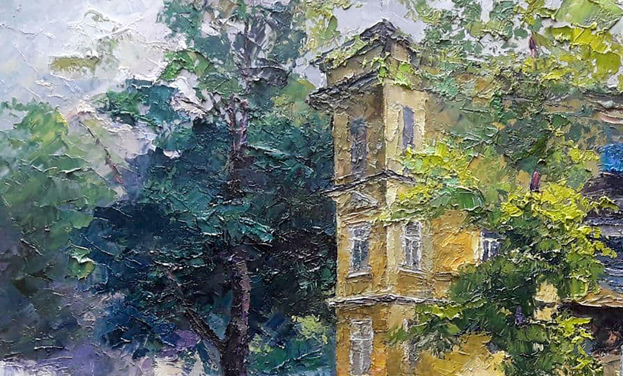 Artist: Boris Serdyuk 
Work: Original oil painting, handmade artwork, one of a kind 
Medium: Oil on Canvas
Style: Impressionism
Year: 2020
Title: August in Odessa
Size: 19.5