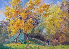 Autumn Colors, Impressionism, Original oil Painting, Ready to Hang