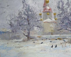 Atemlich kalt, Original Ölgemälde, hängefertig, hängefertig